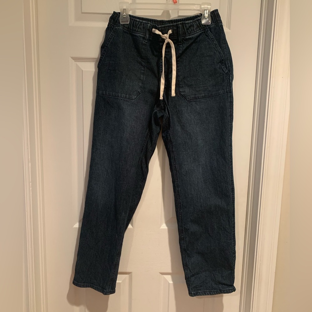 Buffalo David Bitton Dark Jeans with Drawstring Elastic Waist